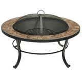 Natural Slate Tile Top Fire Pit