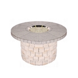 Tile Top / Stone Base Custom Fire Pit