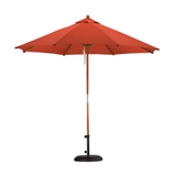 9' Wood Pulley Market Umbrella