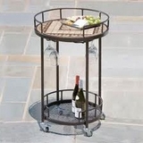 Basilica Marble Mosaic Serving Cart