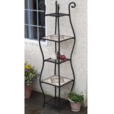 Basilica Marble Mosaic Wave Etagere