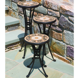 Compass Marble Mosaic Plant Stands