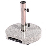 Granite Umbrella Stand w/ Handle & Wheels - 44lbs