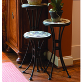 Portobello Marble Mosaic Plant Stands