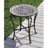 Portobello Marble Mosaic Side Table