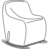 Wicker Rocker Water Resistant Cover