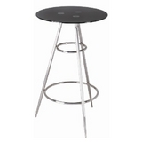 Bistro Table - Black Glass