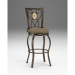 Brookside Oval Fossil Back Bar Stool
