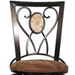 Brookside Oval Fossil Back Bar Stool