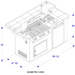 Power-Q Raised Back Grill Island - Stucco