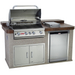 Power-Q Raised Back Grill Island - Stucco
