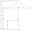 11' Aluminum Collar Tilt Market Umbrella