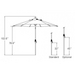 9' Collar Tilt Aluminum Umbrella