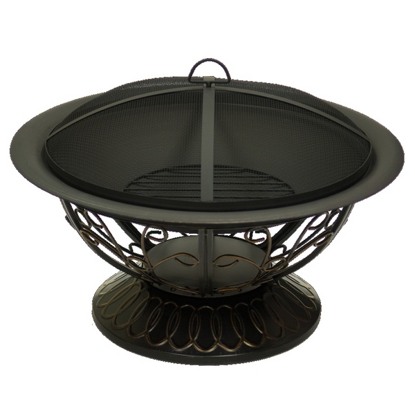 Dagan's Scrolled Bronze Fire Pit